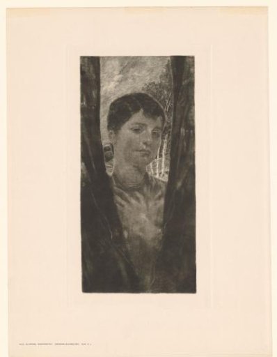 View-through with portrait of an unknown woman
