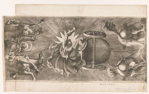 Apollo in His Chariot and Diana as the Moon Goddess