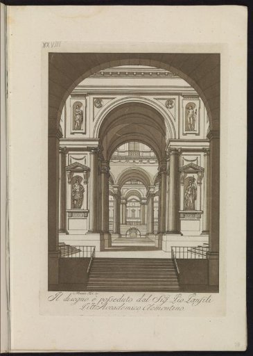 Church Interior with Staircases