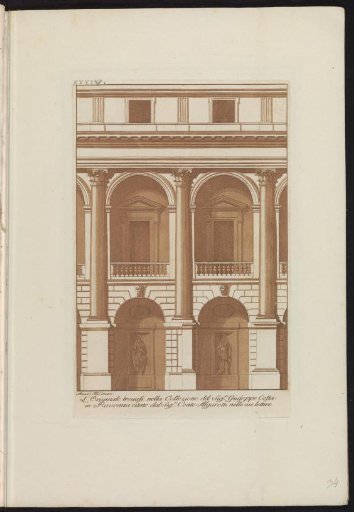 Frontal View of Two Bays with Sculptures in Ground-Level Niches