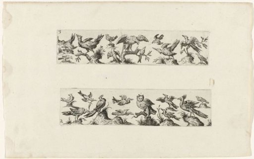 Two Friezes with Various Birds