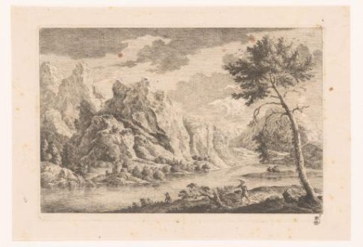 Mountain landscape with a river