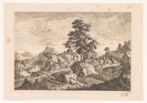 Mountainous landscape with houses
