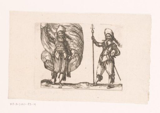 Standard-bearer and pikeman