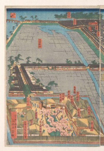 Overview of the Honcho district and the Miyozaki quarter in Yokohama