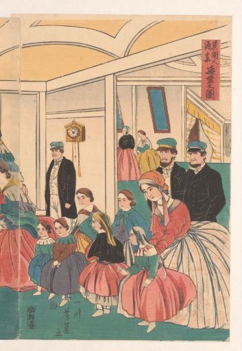 Foreigners entertaining themselves at a banquet