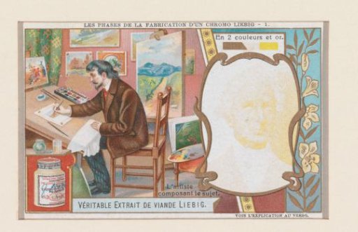 The artist composing his subject