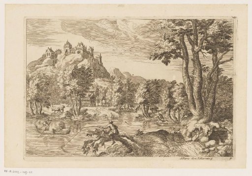 Landscape with anglers