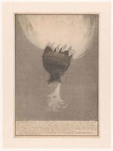 Fatal crash of the hot air balloon of Pilâtre de Rozier and Romain above Boulogne, 15 June 1785