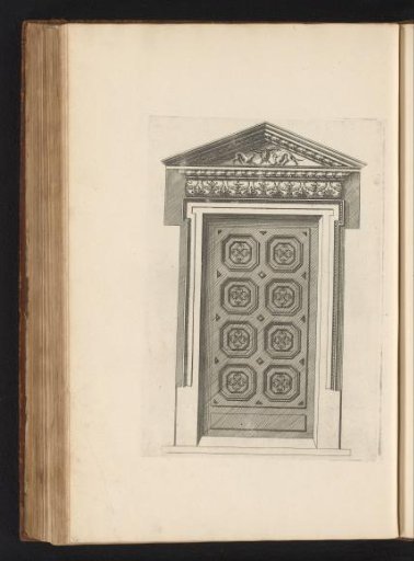 Door with pediment