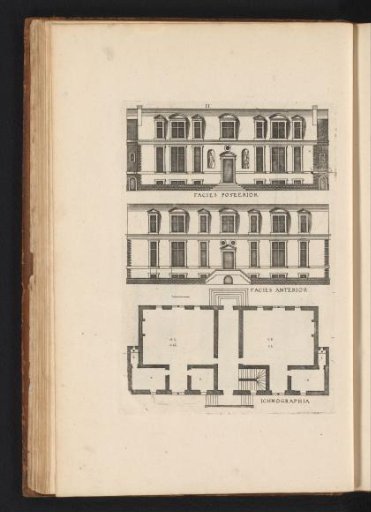 Front and rear elevations and plan