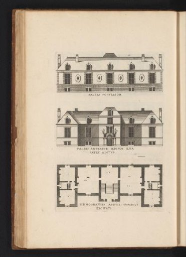 Front and rear elevations and plan