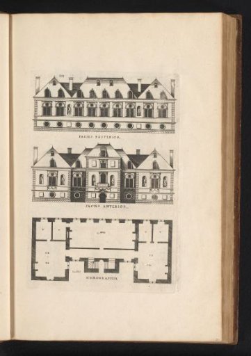 Front and rear elevations and plan