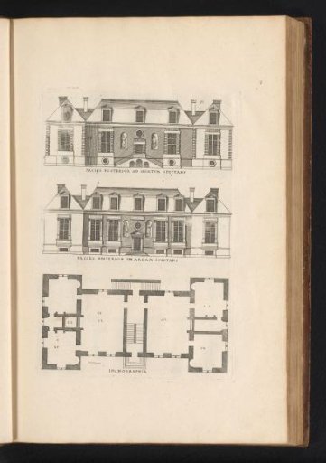 Front and rear elevations and plan