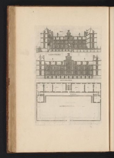 Front and rear elevations and floor plan