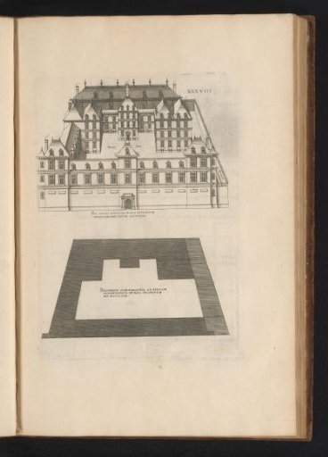Bird's-eye view and ground plan