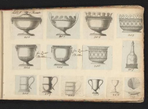 Designs for serving dishes and cups