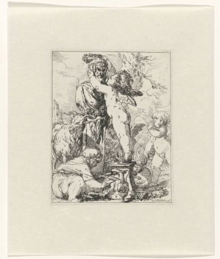Putti Offering Sacrifice to the God Terminus