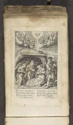 Adoration of the Christ Child by Mary and Two Angels