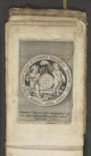 Medallion with two putti