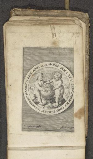 Two putti with a globe