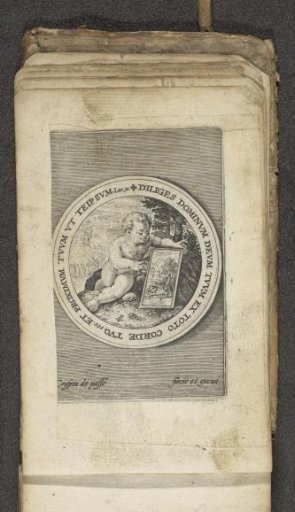 Putto with a tablet