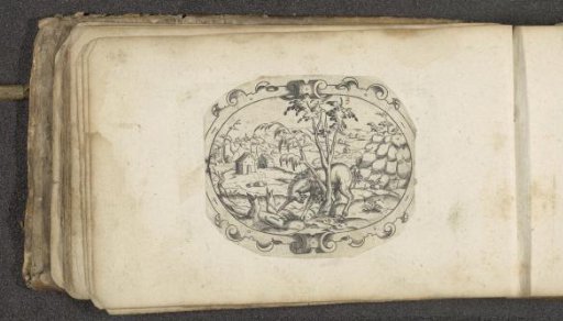 Cartouche with a unicorn