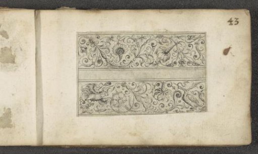 Two friezes with birds and insects