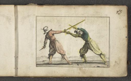 Two actors in combat