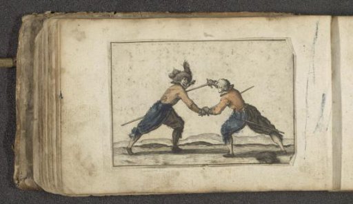 Two actors in combat
