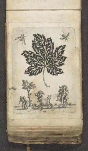 Black Ornament in the Shape of a Maple Leaf