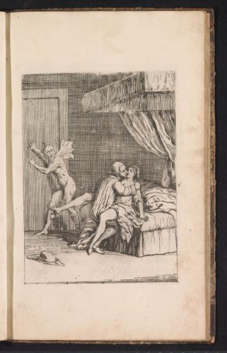 Jean-Baptiste Girard on the bed with Marie-Catherine Cadière