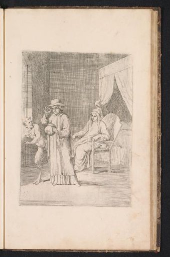 Jean-Baptiste Girard examining the miscarriage in the vagina of Marie-Catherine Cadière