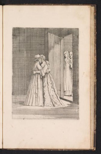 Sisters witness the farewell kiss of Jean-Baptiste Girard and Marie-Catherine Cadière