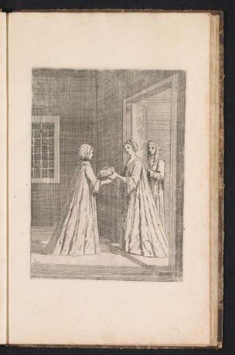 Marie-Catherine Cadière hands her love letters to another nun