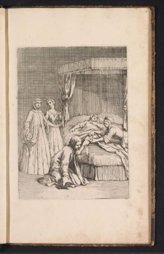 Jean-Baptiste Girard kisses the feet of Marie-Catherine Cadière on her bed