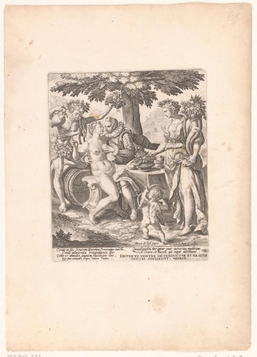 Man in the company of Venus, Ceres and Bacchus