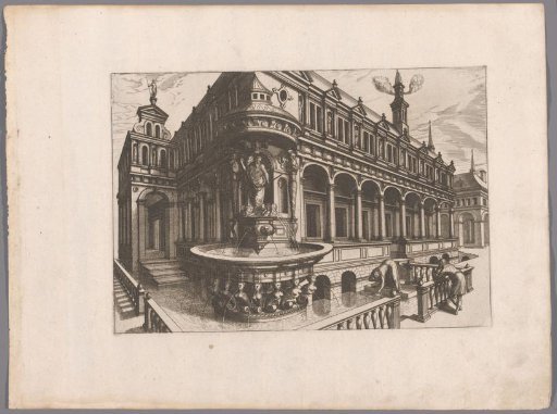 Fountain with statue of Moses