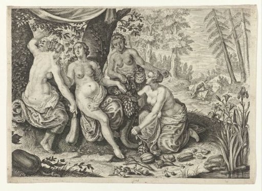 Nymphs Filling the Horn of Plenty