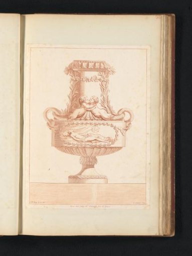 Vase with putti and a sleeping woman