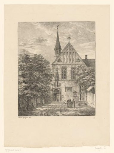 View of a Gothic monastery