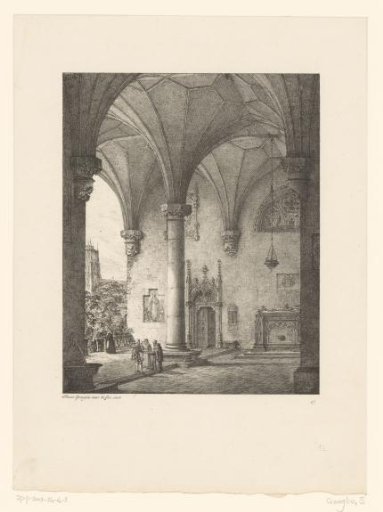 View of a Gothic monastery