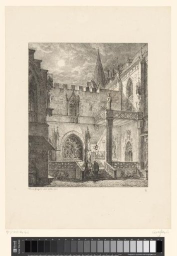 View of a Gothic monastery