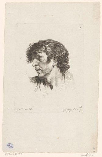 Head of a young man, turned to the left