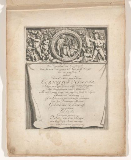 Print 1 from a Series of Drawing Examples with an Assignment to Cornelis Nicolai