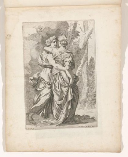 Print 8 from a Series of Drawing Examples with Two Armored Women