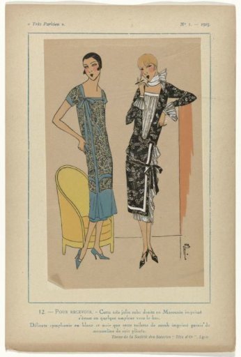 Très Parisien, 1925, No. 1, Pl. 12.- TO RECEIVE.