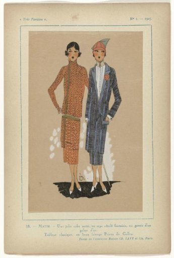 Très Parisien, 1925, No. 1, Pl. 18.- MORNING.