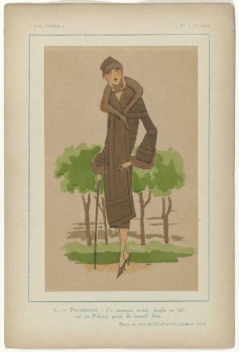 Très Parisien, 1925, No. 1, Pl. 6: - PROMENADE