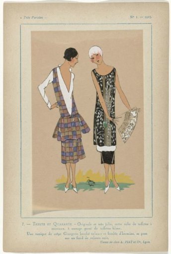Très Parisien, 1925, No. 1, Pl. 7.- TRENTE ET QUARANTE.